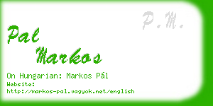 pal markos business card