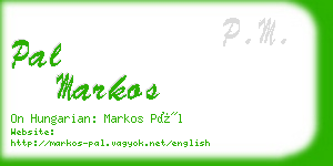 pal markos business card